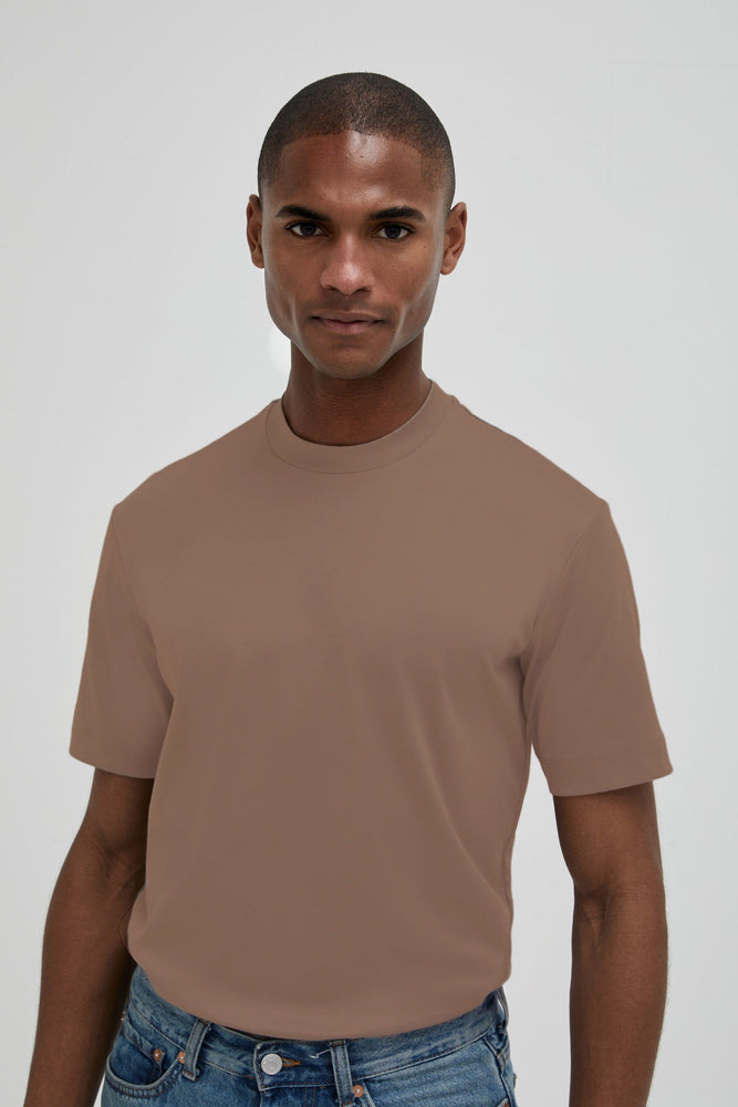 
                  
                    VALENZA - Supima Interlock T-Shirt Terracotta Bruin T-shirts Valenza 
                  
                