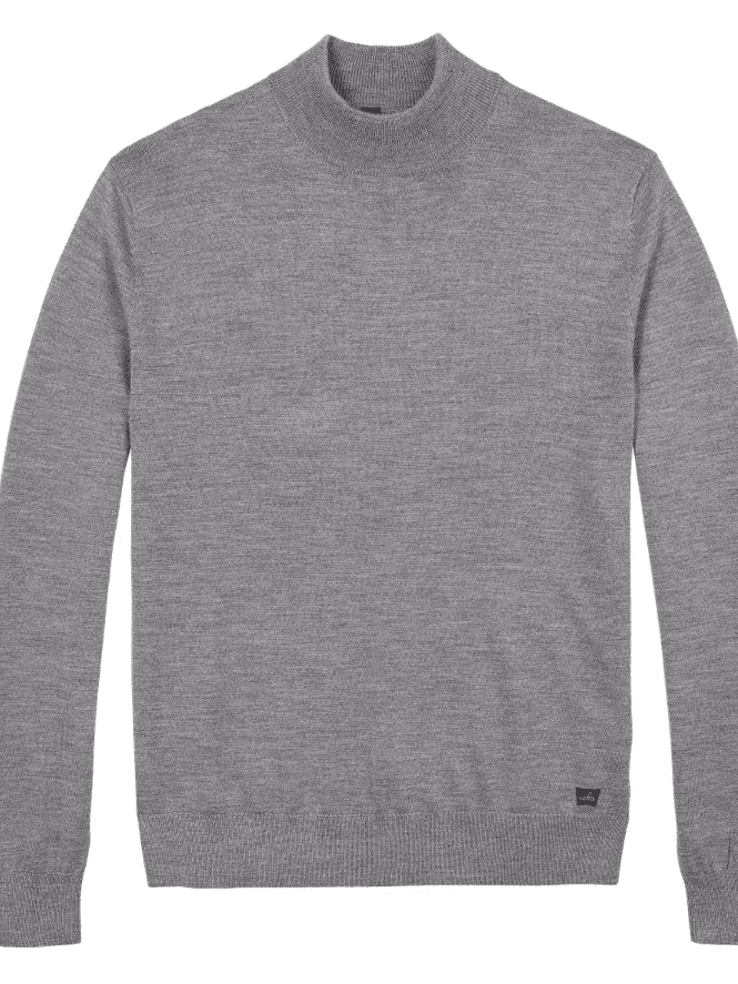 WAHTS - Brunt Extrafine Merino Mid Grey Melange Truien Wahts 