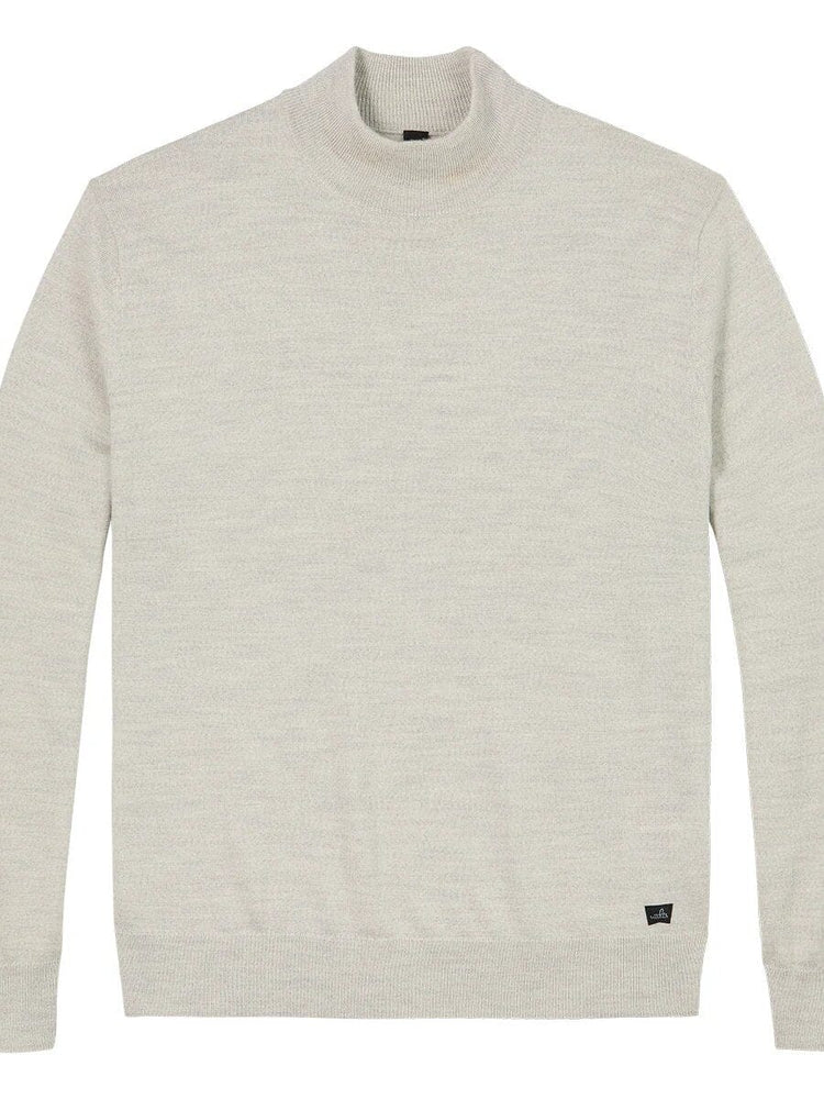 WAHTS - Turtleneck Brunt Extrafine Merino Winter White Melange Truien Wahts 