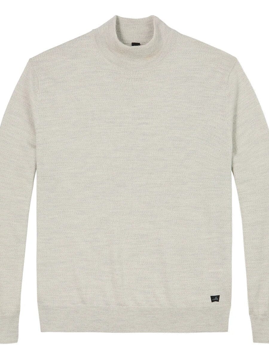 WAHTS - Turtleneck Brunt Extrafine Merino Winter White Melange Truien Wahts 