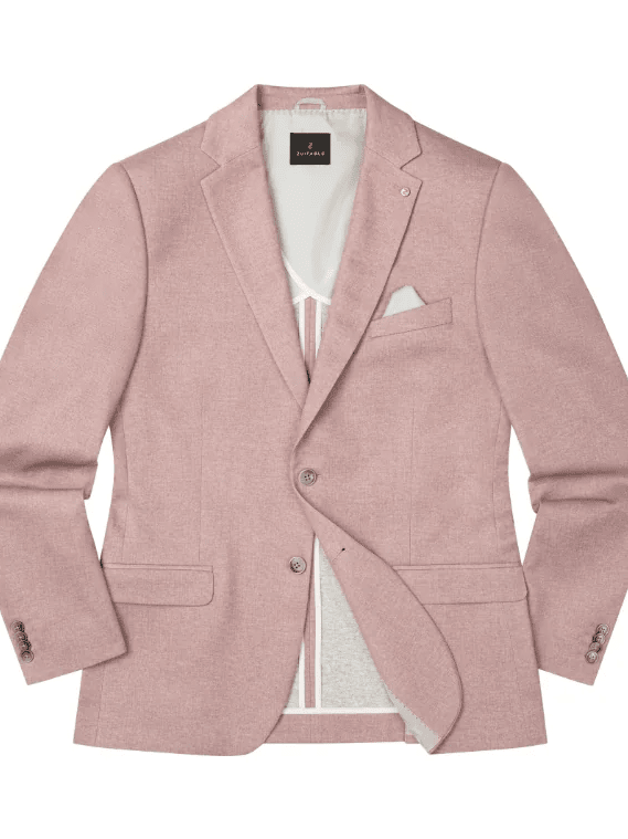 ZUITABLE - Blazer Stretch Oud Roze Blazers & kostuums Zuitable 