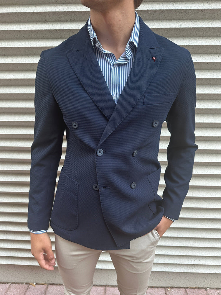 
                  
                    AT.P.CO - Blazer double breasted Blauw Blazers & kostuums AT.P.CO 
                  
                