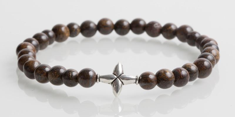 Iconbracelets Cross Dark Brown 6MM Icon Bracelets 